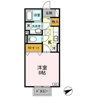 セジュール モナリエ AB【1階】の間取り