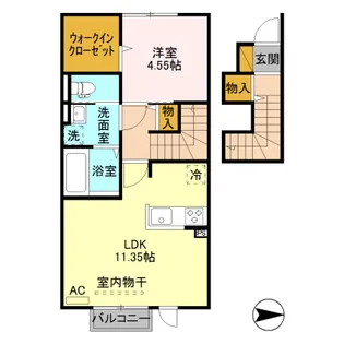 クレスト【2階】の間取り