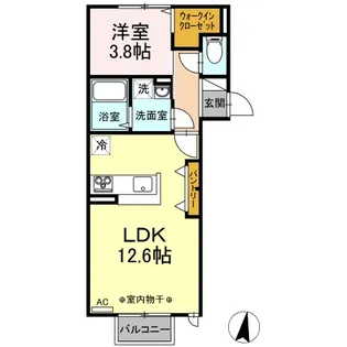 メゾンドポム【2階】の間取り