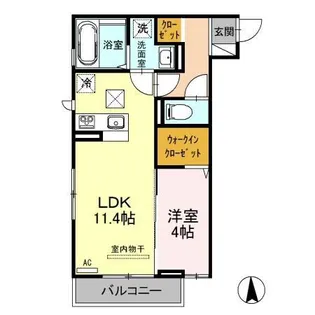 ピュア・リリアス Ⅱ【3階】の間取り