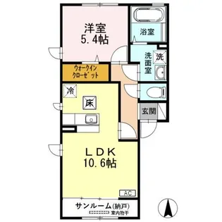 ハイツミナミ【1階】の間取り