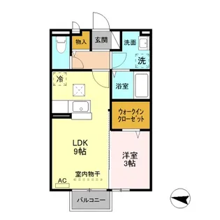 スタイリッシュ リバー【1階】の間取り