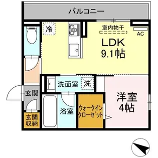 キャトルセゾン【3階】の間取り