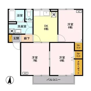 グラン・デ・ハイツ A【2階】の間取り