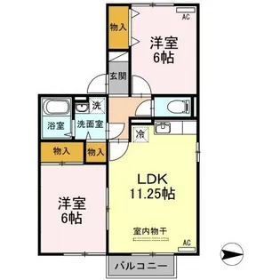 クレールコート【1階】の間取り