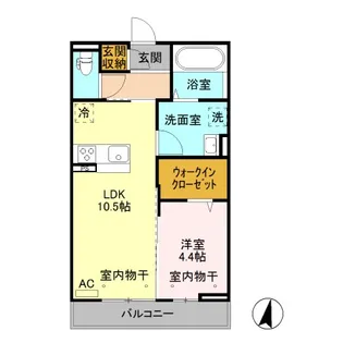 レフィナード A【3階】の間取り