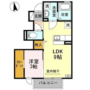 キャッスル・パルコ【1階】の間取り