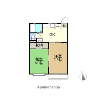 コーポサンフラワー【2階】の間取り