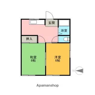 ハイツ加賀【3号室】の間取り