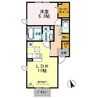 インサイドモート【1階】の間取り