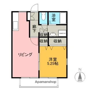 メゾンフルール【101号室】の間取り