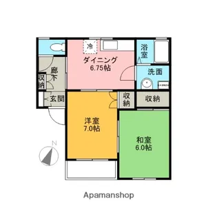 2DKの間取り画像