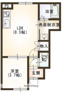 パルテンツァ寺尾B棟【101号室】の間取り