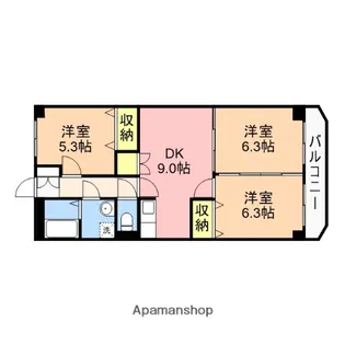 グランディール・シェトワ【205号室】の間取り