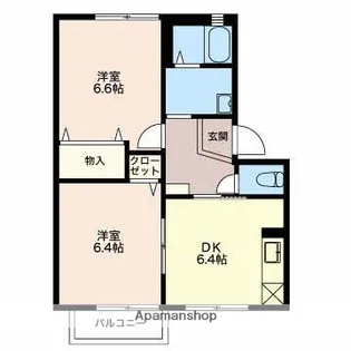 サンパティークA【2階】の間取り