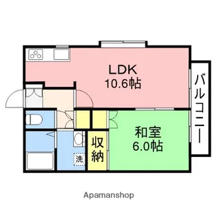 サンライト小針【201号室】の間取り