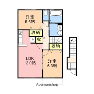 うららB棟【2階】の間取り