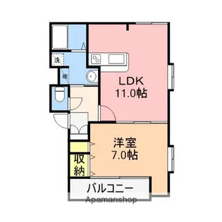 クレール小新【2階】の間取り