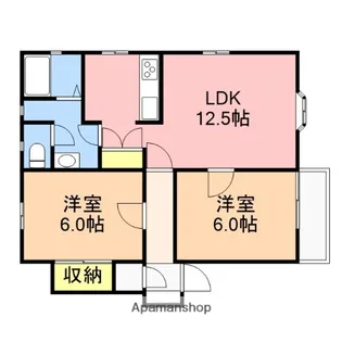 テラオハウスあすか【102号室】の間取り