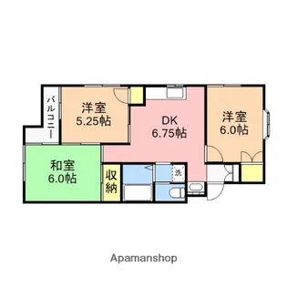 シャルメーヌ【102号室】の間取り