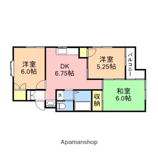 シャルメーヌ【201号室】の間取り
