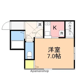 サンハイム関新【203号室】の間取り