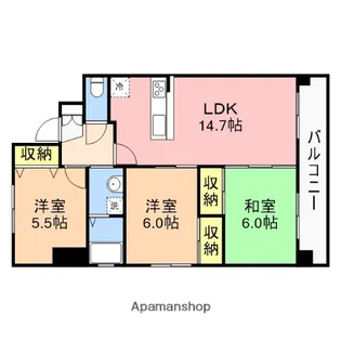 ボヌール文京【3階】の間取り