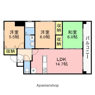 ボヌール文京【2階】の間取り
