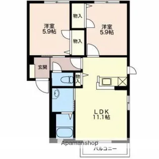 エトピリカC【101号室】の間取り