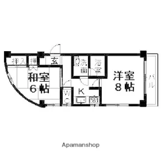 ハイツCHITOSE【101号室】の間取り