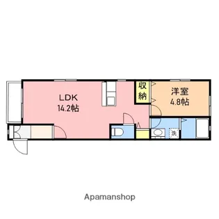 ドリームクリエイトSK【201号室】の間取り