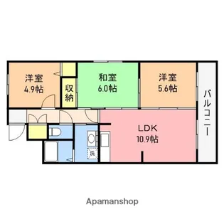 グランシャリオ【208号室】の間取り