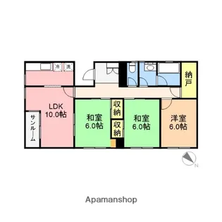 青山ヒルズ【東棟201号室】の間取り