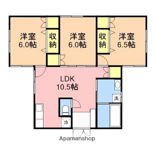 シャローム【1-C号室】の間取り