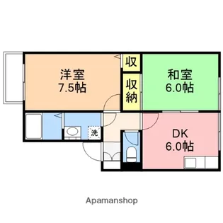 ハイカムール青山【2階】の間取り