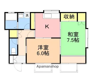 レジデンス・ナカジマB棟【105号室】の間取り