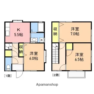 ハミングハイツB【1号室】の間取り