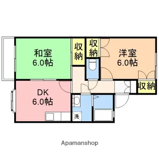 カルティエⅠ【202号室】の間取り