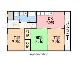 リバティプラザ新大駅前【2階】の間取り