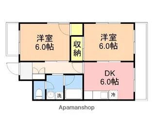 リバティプラザ新大駅前【2階】の間取り