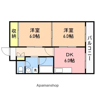 リバティプラザ新大駅前【2階】の間取り