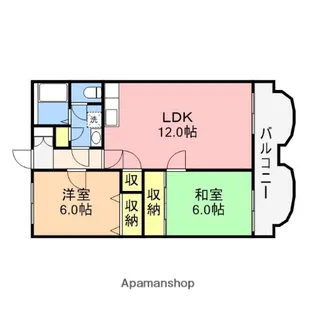BワールドⅠ【203号室】の間取り