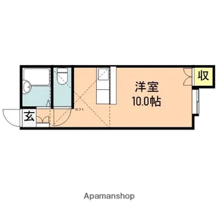 アパートメント・エコルセB【102号室】の間取り