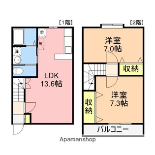 シュトラーセ割前【B号室】の間取り