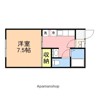 クレール小針【203号室】の間取り