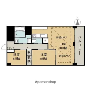 日東サンシャイン青山【A棟512号室】の間取り