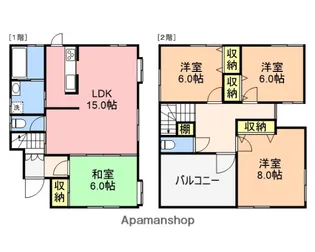 新潟県新潟市中央区浜浦町2丁目【一戸建】の間取り