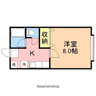 ハイツひまわり【1階】の間取り
