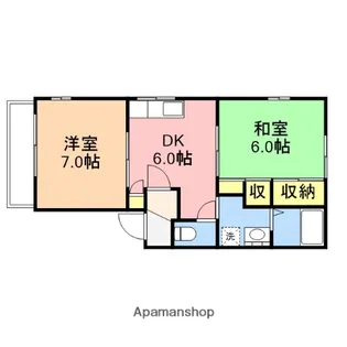 グリーンヒルズC【201号室】の間取り