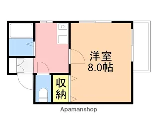 コーポクィーンズ【205号室】の間取り